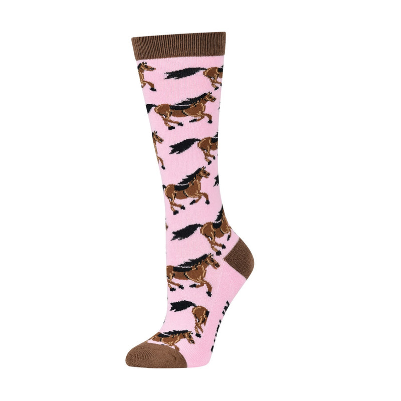 Single Pack Childs Socks - Sweet Lilac Horses