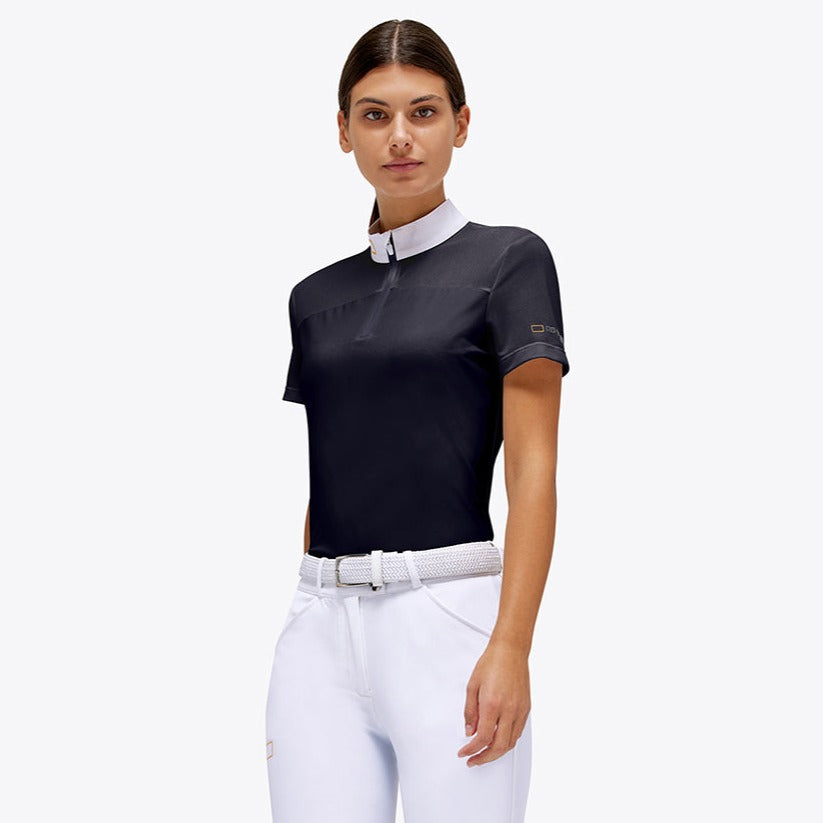 Jersey/Mesh Short Sleeve Competition Shirt - Navy