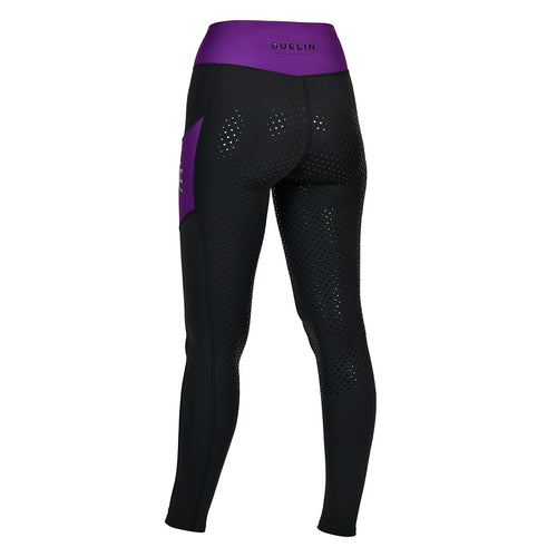 Everyday Riding Tights - Black/Imperial Purple