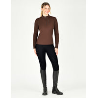 Reno Long Sleeve Riding Top - Coffee