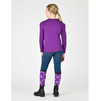 Child's Poppy Puff Sleeve Tee - Imperial Purple/Winged Ponies