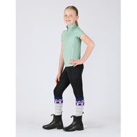 Kids Tabby Short Sleeve Riding Top - Blue Haze