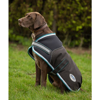 Parka 1800D Dog Coat Med/Lite - Charcoal/Teal/White