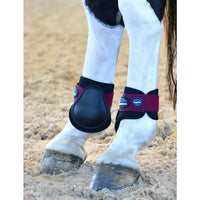 Tough-Tec Prime Fetlock Boots - Black/Burgundy