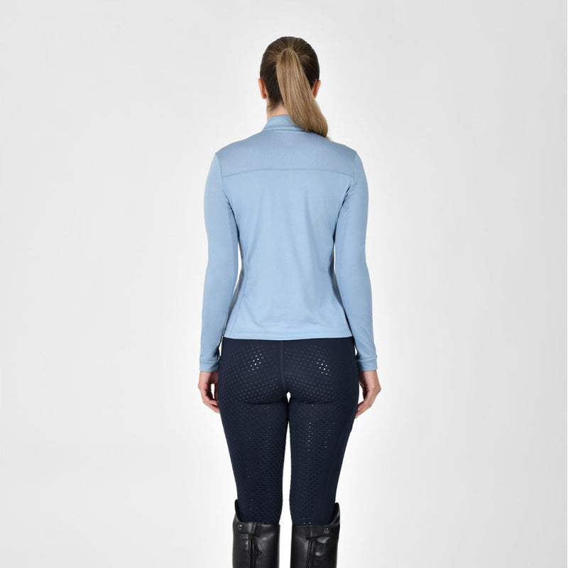 Breathable Long Sleeve Riding Top - Blue Fog