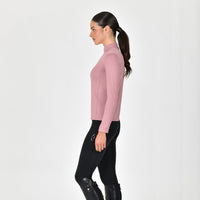 Breathable Long Sleeve Riding Top - Dusty Rose