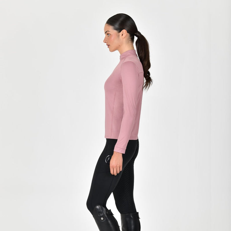 Breathable Long Sleeve Riding Top - Dusty Rose
