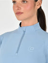 Brushed Long Sleeve Riding Top - Blue Fog