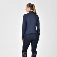 Brushed Fitted Base Layer Riding Top - Navy