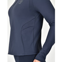 Brushed Fitted Base Layer Riding Top - Navy
