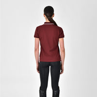 Cotton Pique Short Sleeve Polo - Cabernet
