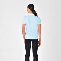 Cotton Pique Short Sleeve Polo - Sky Blue