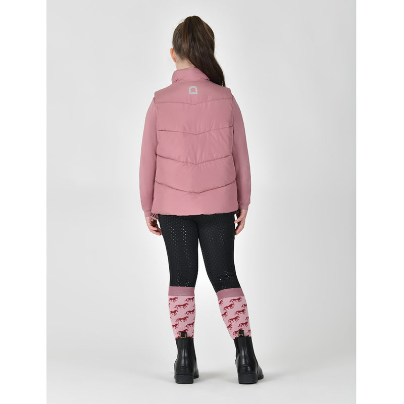 Kids Puffer Body Warmer Vest - Dusty Rose