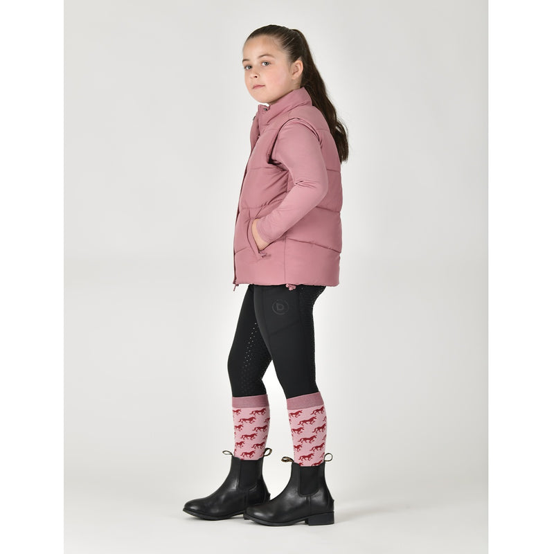 Kids Puffer Body Warmer Vest - Dusty Rose