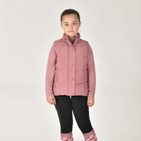 Kids Puffer Body Warmer Vest - Dusty Rose
