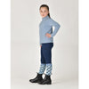 Kids Brushed Long Sleeve Riding Top - Blue Fog