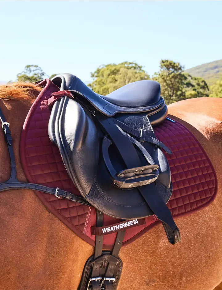 Prime Air-Tec Jump Shaped Saddle Pad - Burgundy Large