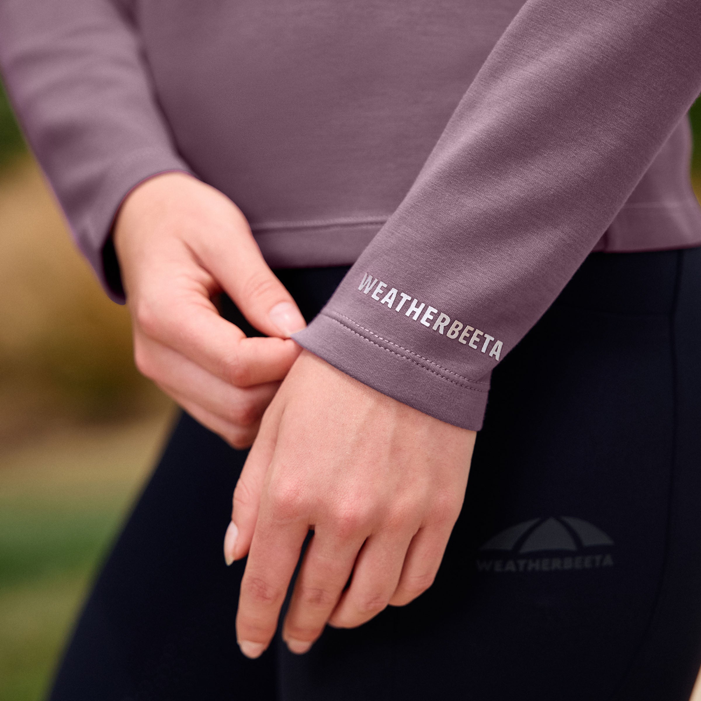 Copper 1/2 Zip Long Sleeve - Mauve Wine