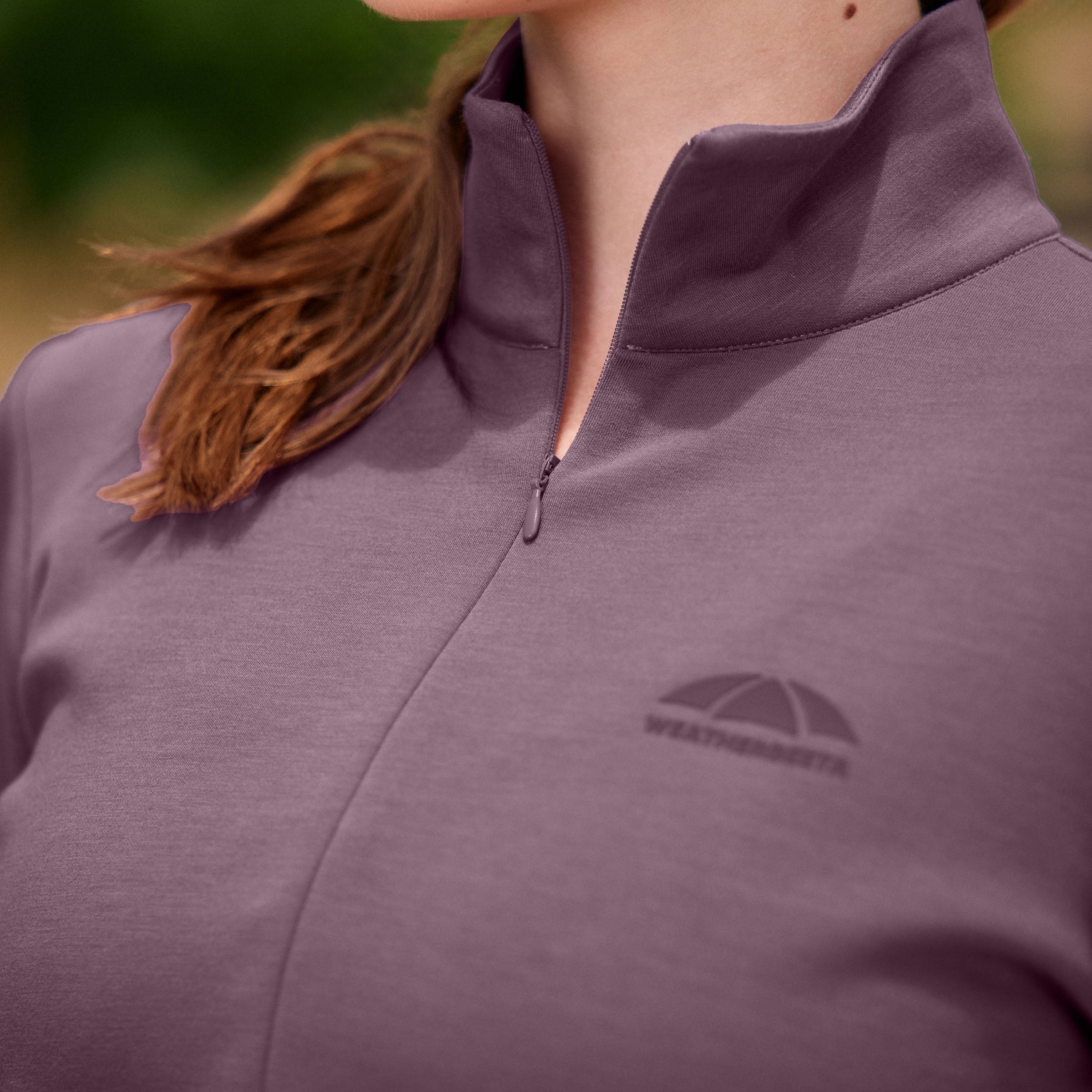 Copper 1/2 Zip Long Sleeve - Mauve Wine