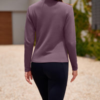 Copper 1/2 Zip Long Sleeve - Mauve Wine