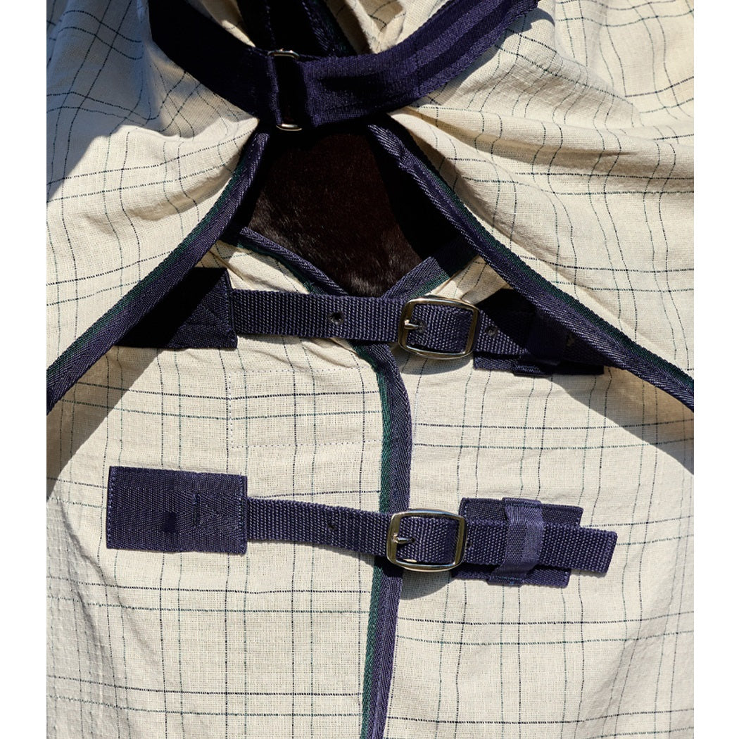 Cotton Summer Sheet Lite Combo - Beige/Navy/Forest Green