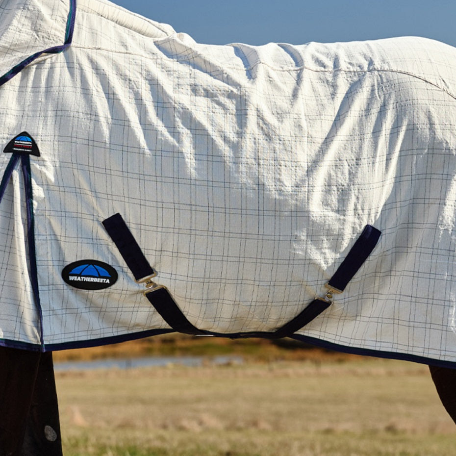 Cotton Summer Sheet Lite Combo - Beige/Navy/Forest Green