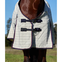 Cotton Summer Sheet - Beige/Navy/Burgundy