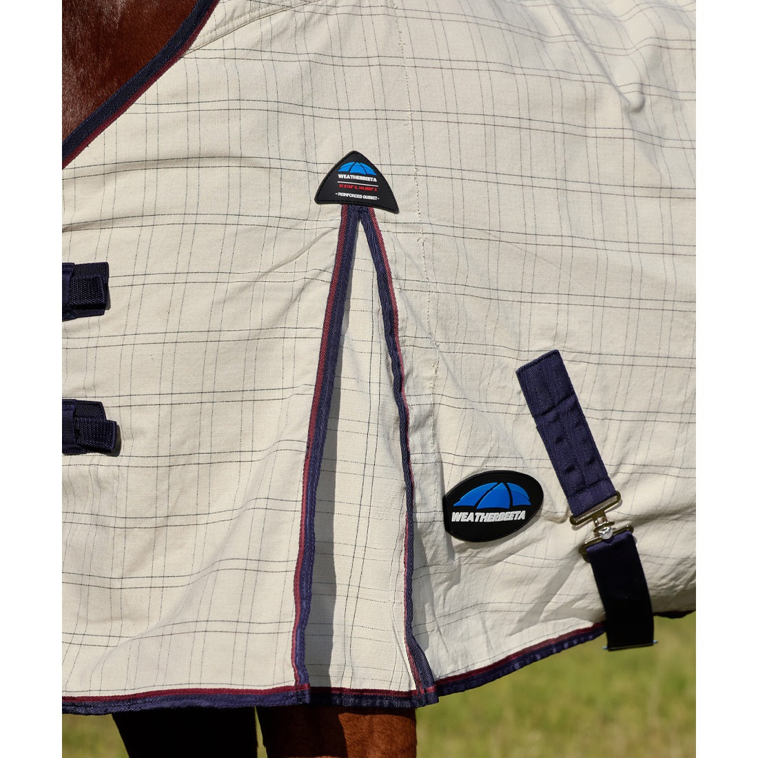 Cotton Summer Sheet - Beige/Navy/Burgundy