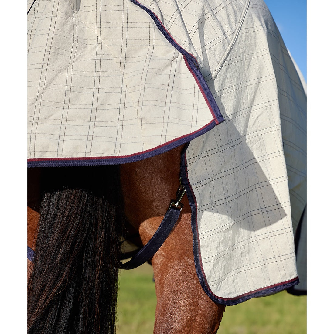 Cotton Summer Sheet - Beige/Navy/Burgundy