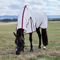 ComFiTec Essential Fly Sheet Combo - White/Burgundy