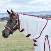 ComFiTec Essential Fly Sheet Combo - White/Burgundy