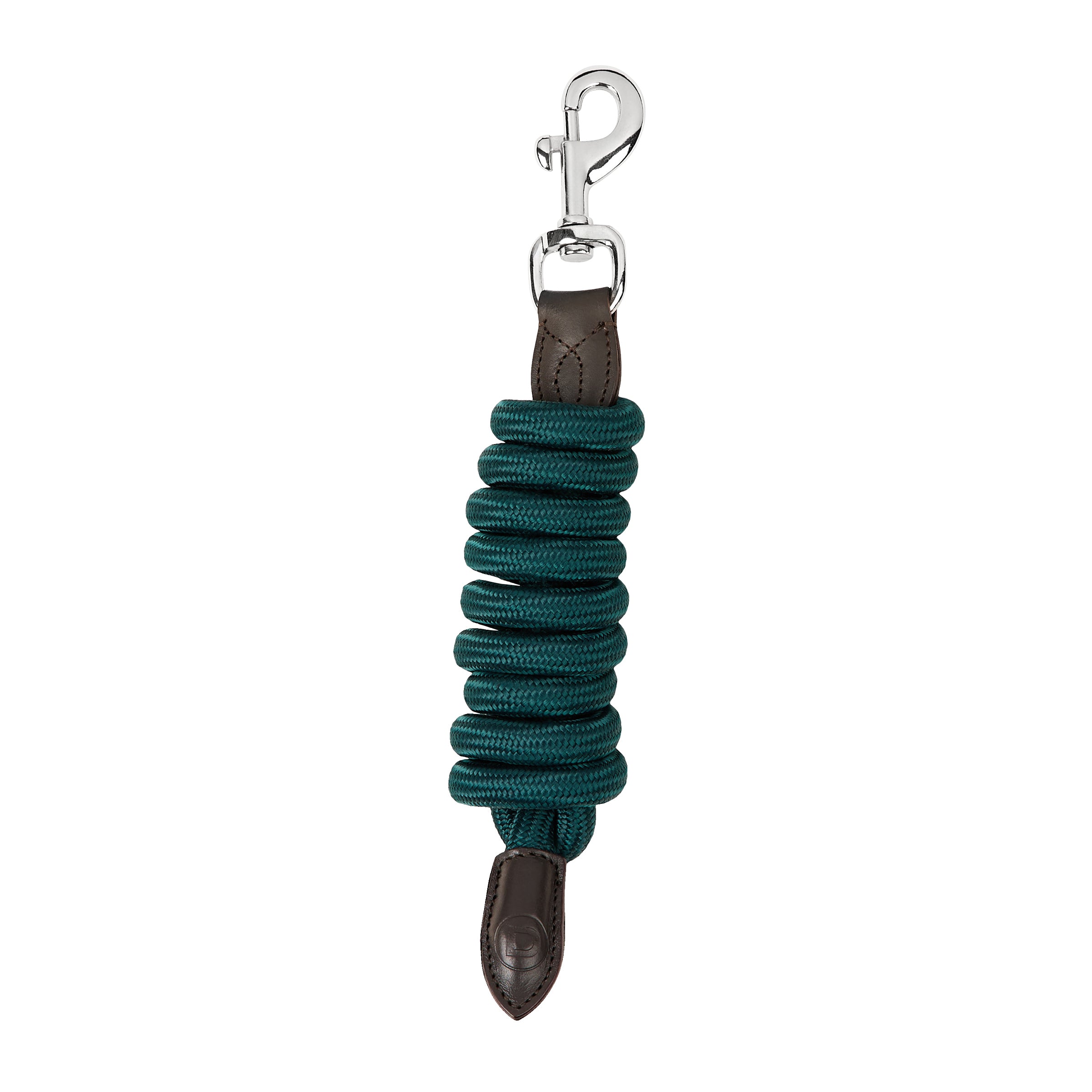 Leather Rope Lead - Hunter Green/Brown 2m