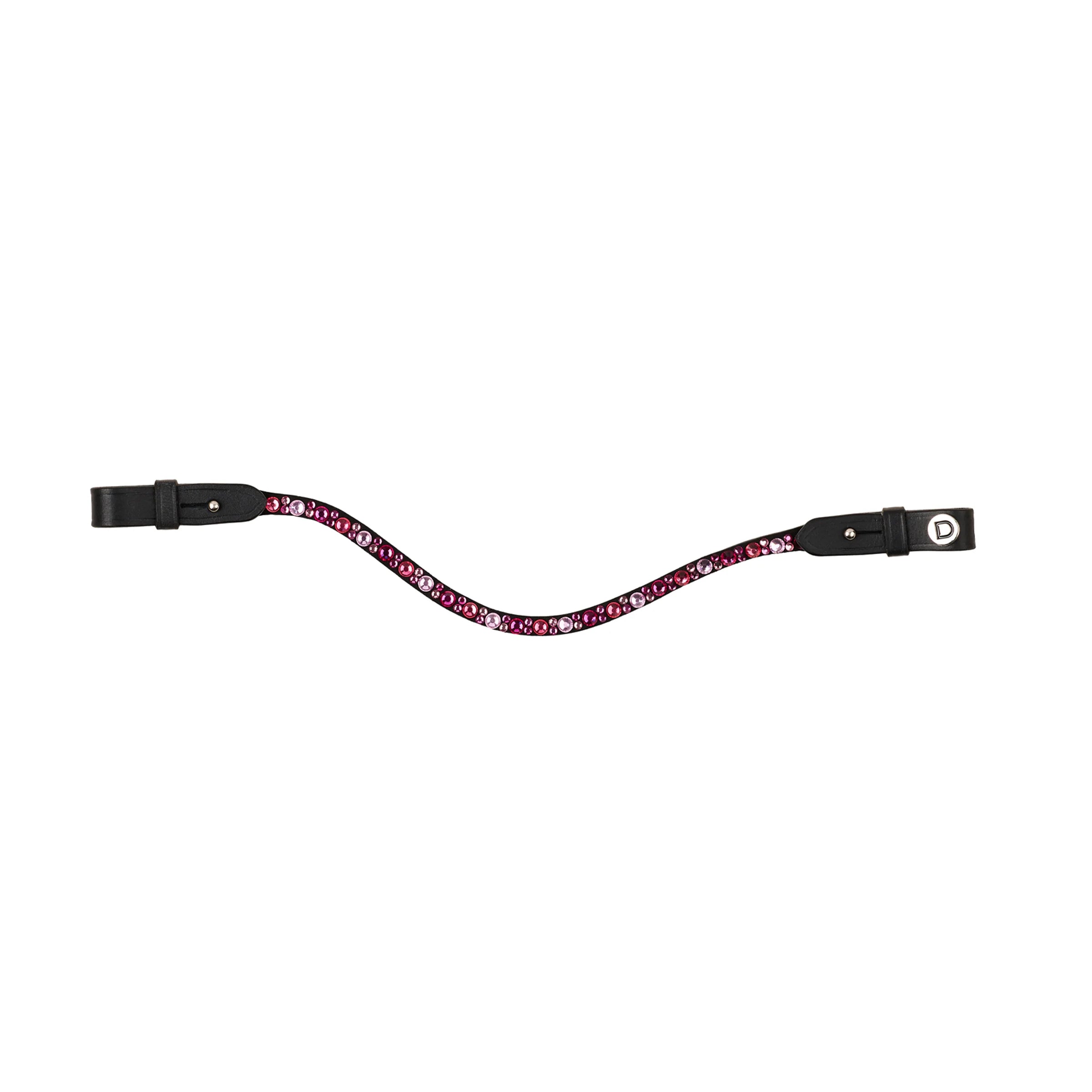Ombre Diamante Browband - Pink/Black Pony