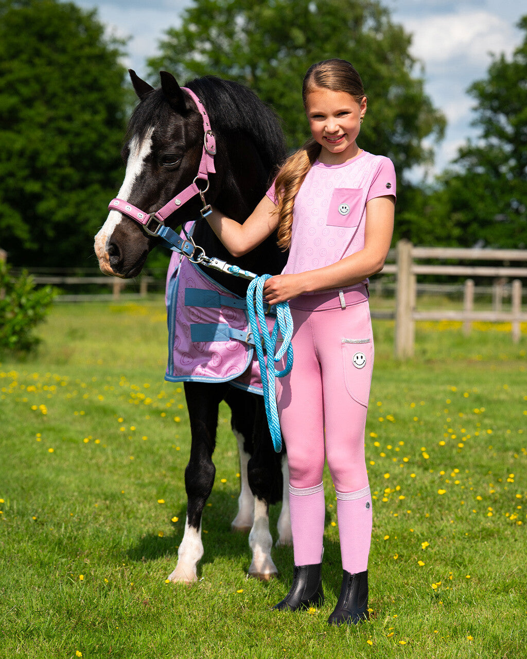Head Collar Rosalynn - Pink/Blue