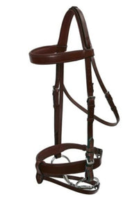 Wide Padded Hunt Bridle - Brown