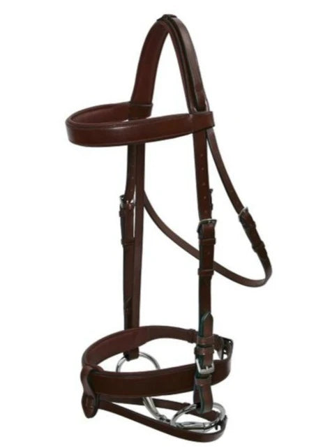 Wide Padded Hunt Bridle - Brown