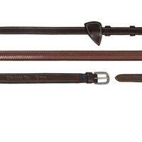 Working 1/2" Rubber Reins - Brown