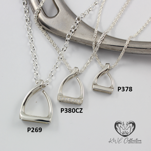 Sterling Silver Small Jump Stirrup Pendant