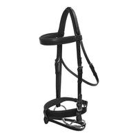 Wide Padded Hunt Bridle - Black