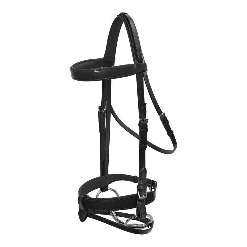 Wide Padded Hunt Bridle - Black