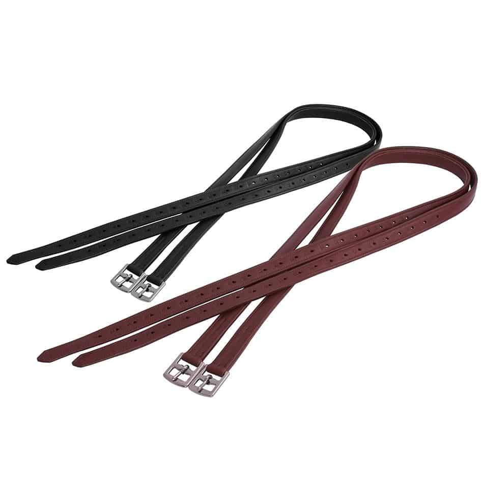 Pre Stretched Stirrup Leathers - Black