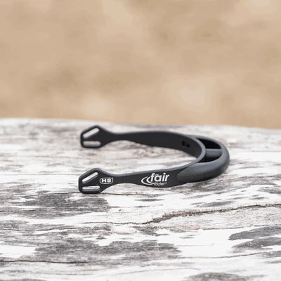 Spurs Fairrider Black 20mm Rounded Neck Black