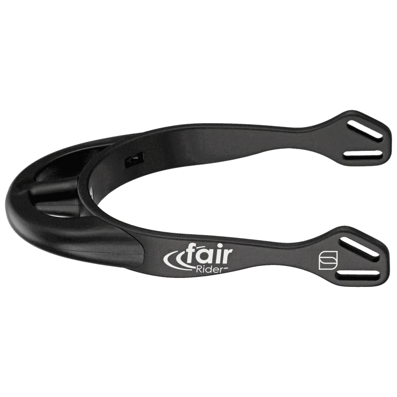 Spurs Fairrider Black 25mm Rounded Neck Black