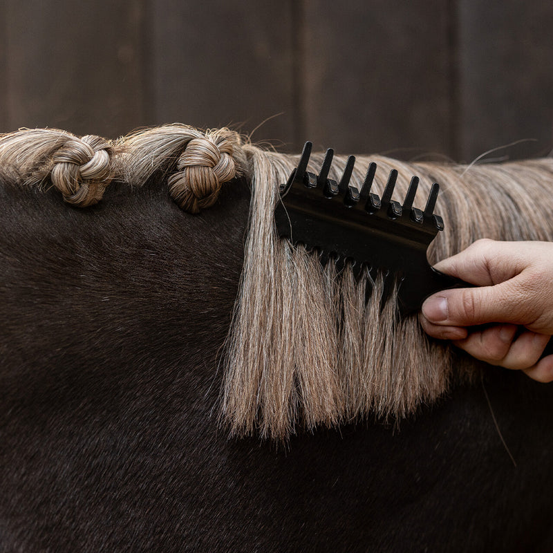 Mane Comb with Clip - Black