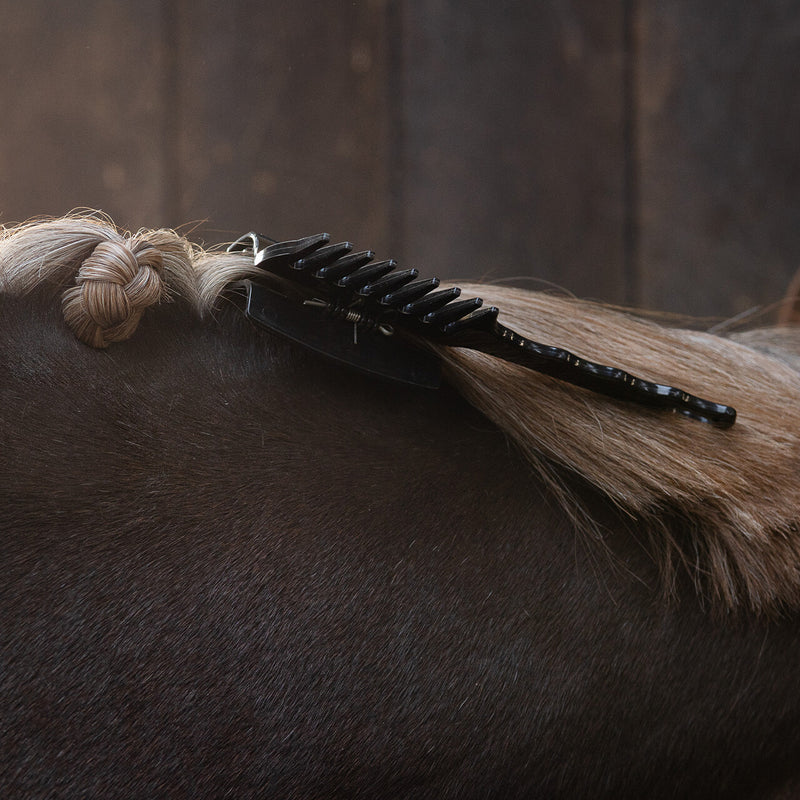 Mane Comb with Clip - Black