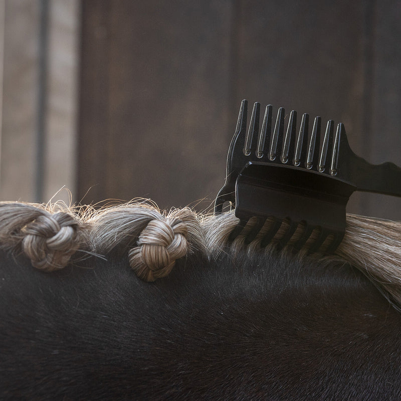 Mane Comb with Clip - Black