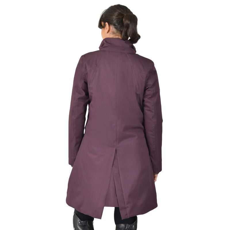 All Purpose Waterproof Longline Equestrian Jacket - Mulberry
