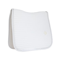 Pearls Dressage Saddle Pad - White