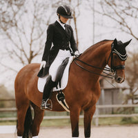 Pearls Dressage Saddle Pad - White