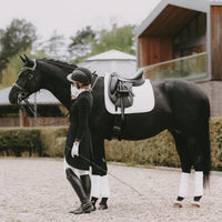 Pearls Dressage Saddle Pad - White